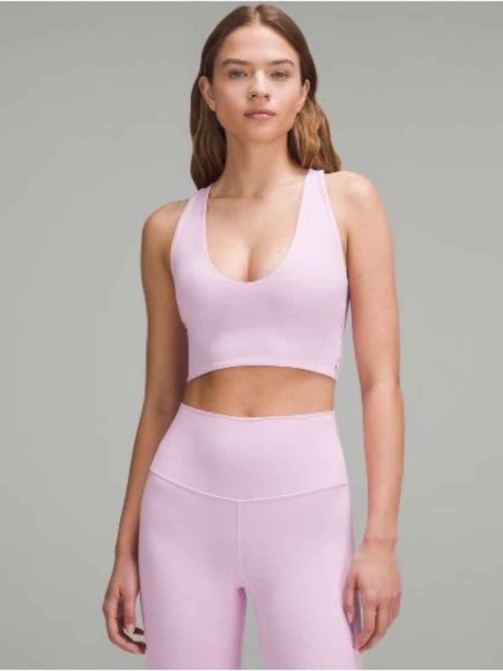 lululemon athletica Light Pink Scoop Crop Sports Bra